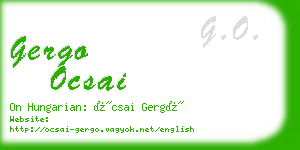 gergo ocsai business card